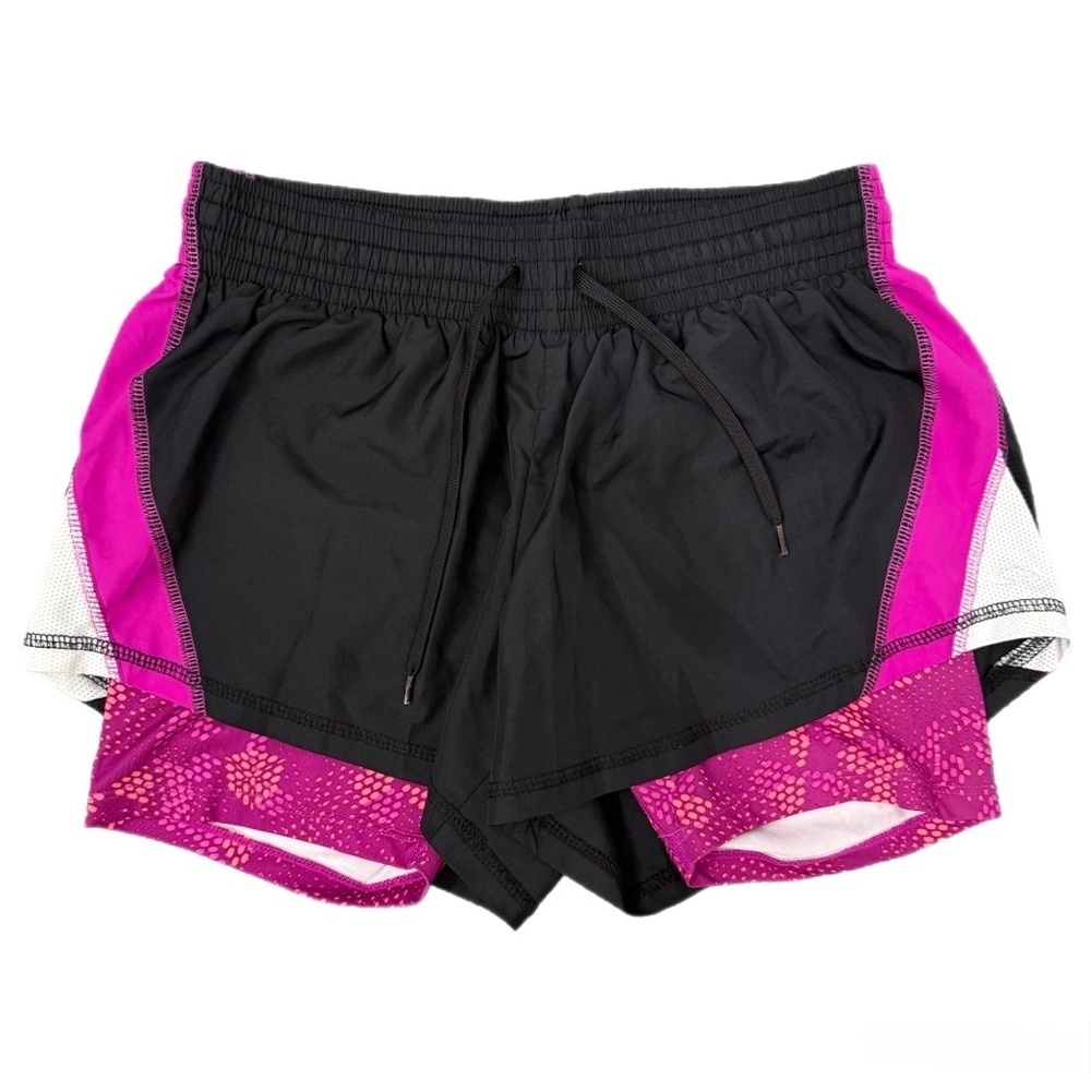 Champion Women's Black and Pink Athletic Shorts
